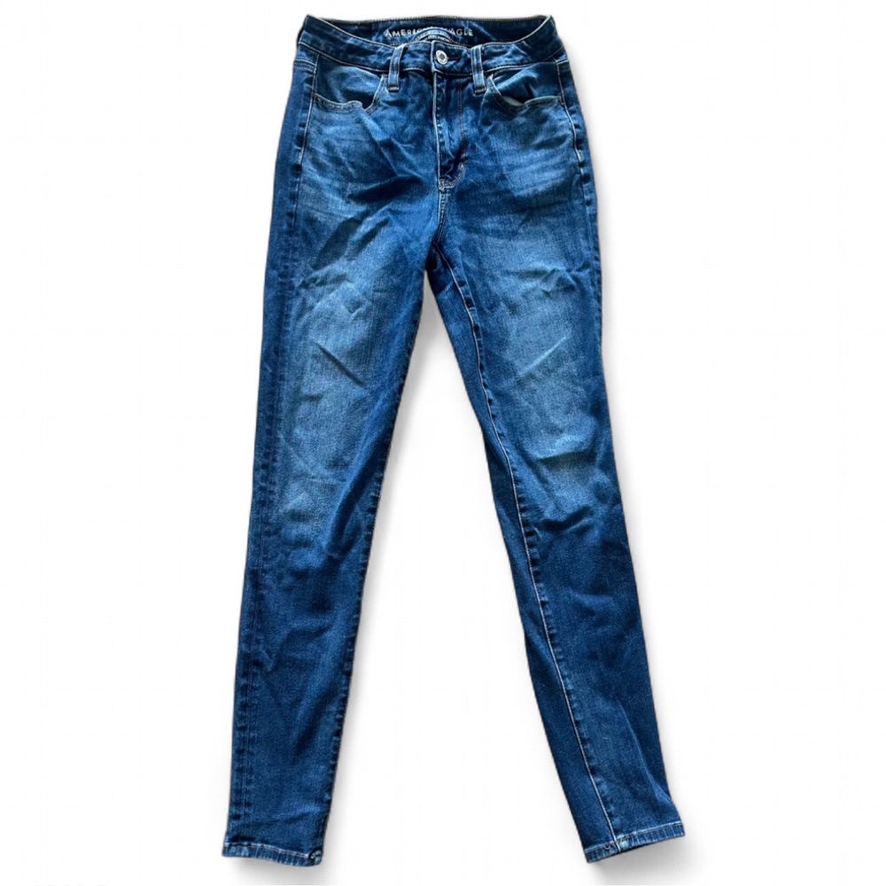 American Eagle Outfitters Women's Dark Blue Skinny Jeans